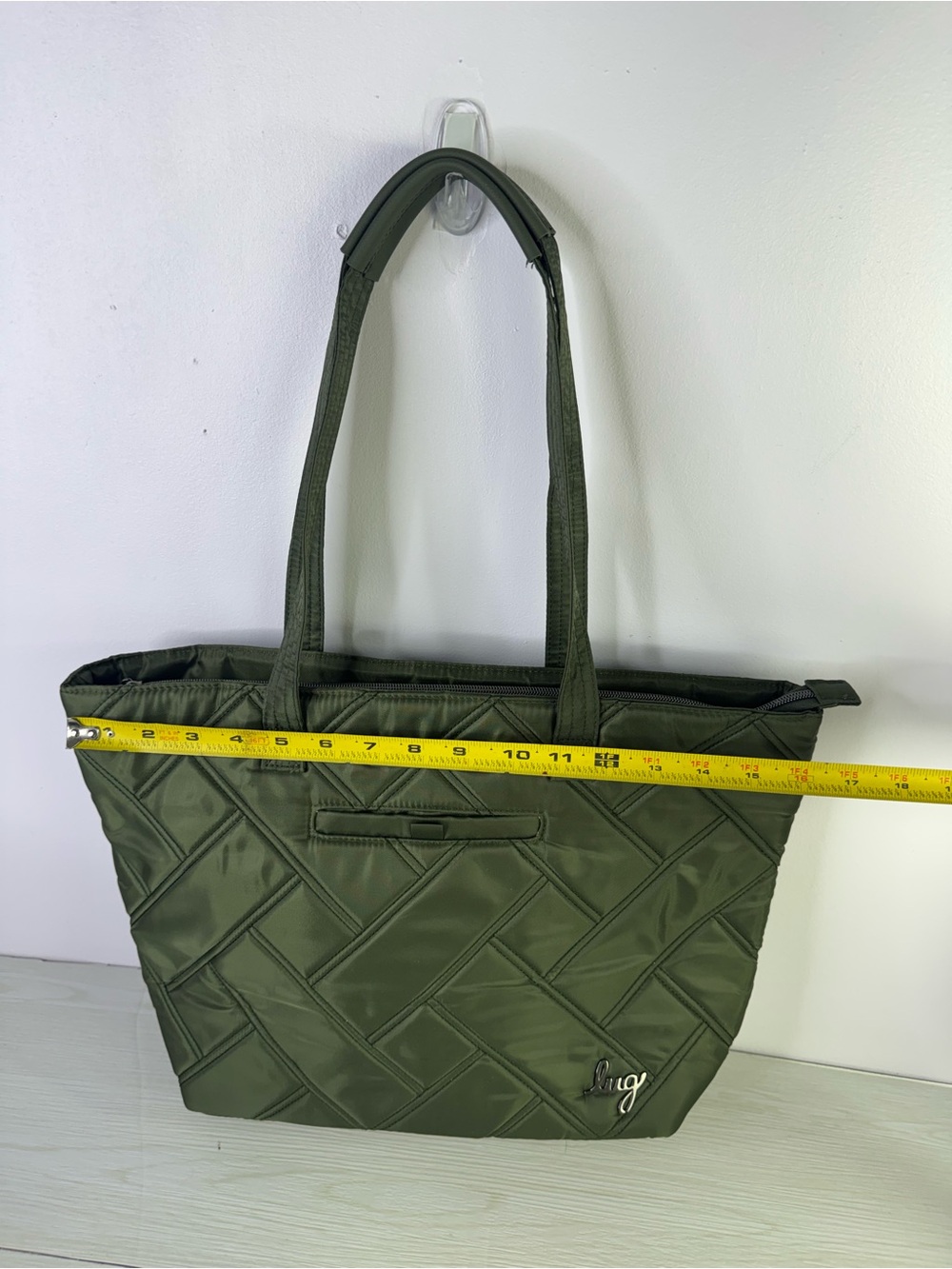 Lug Skyliner Tote in Olive Green - Picture 5 of 12
